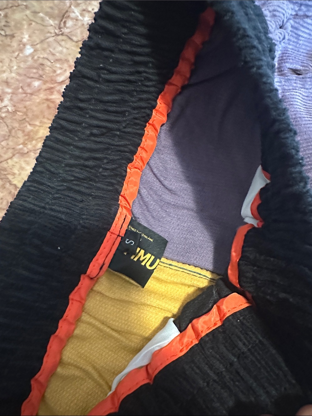 Multicolor Corduroy Patchwork Colorblock pants Women's - Picture 4 of 14